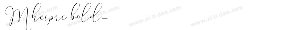 Mheiprc bold字体转换